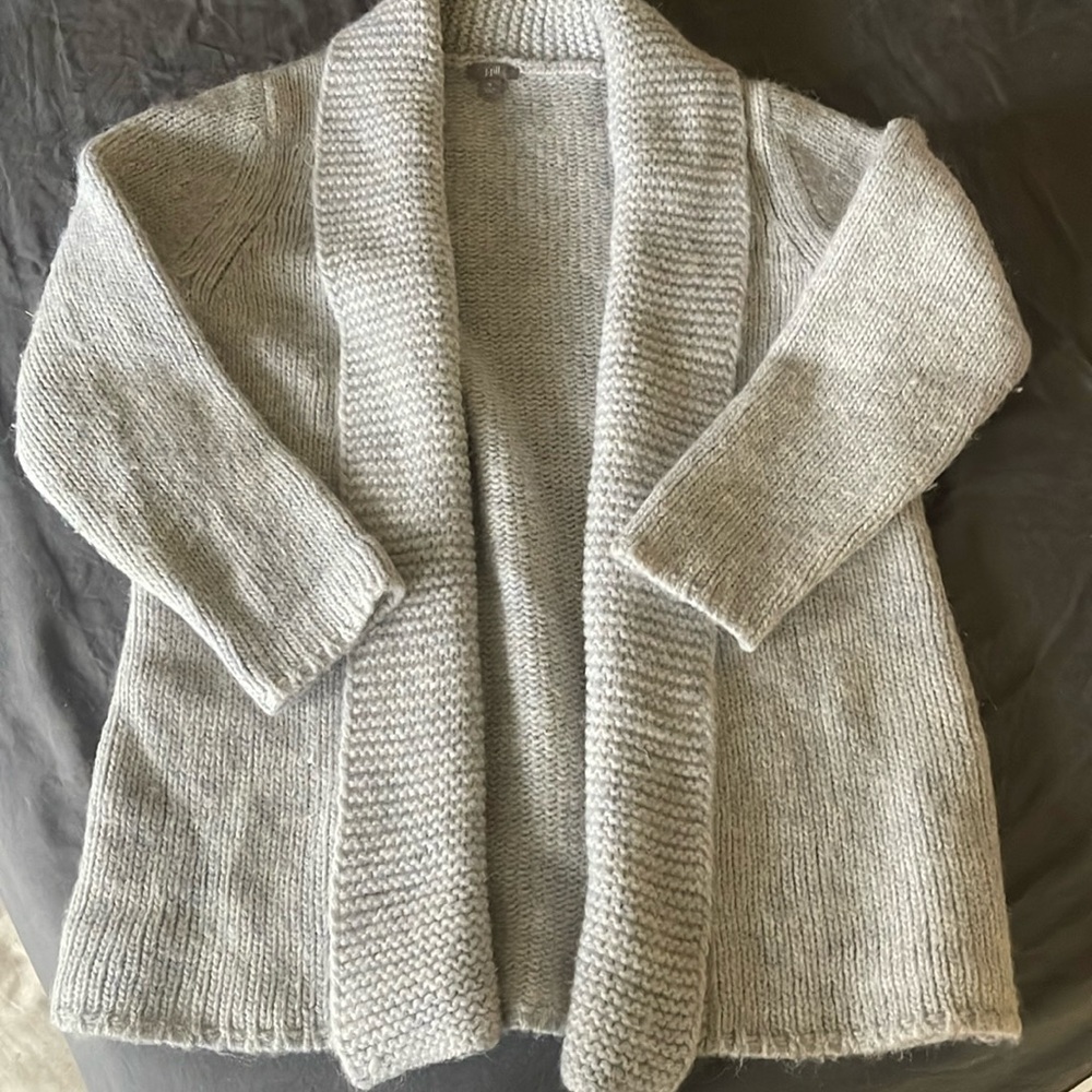 J Jill alpaca blend open front cardigan